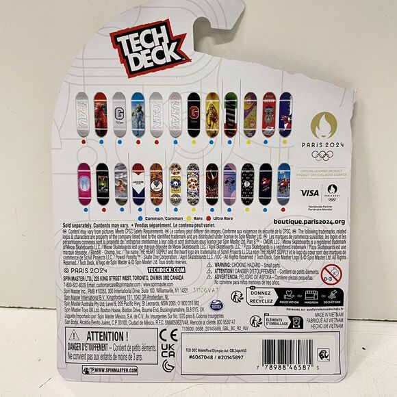 2024 Paris Olympics x Tech Deck Skateboard Fingerboard Ultra Rare Starfish Theme - Picture 3 of 6
